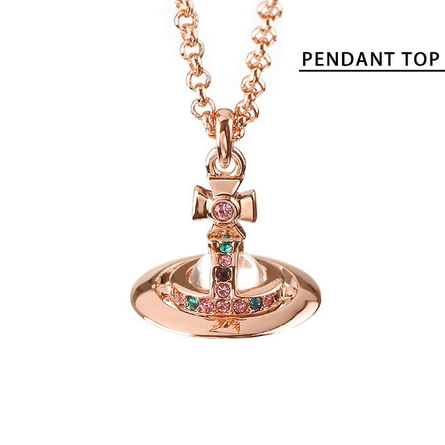 ヴィヴィアン ネックレス Vivienne Westwood プチオーブ ペンダント メンズ レディース 63020098-G002 ピンクゴールド アクセサリー 記念品 プレゼント ギフト 63020098-G002