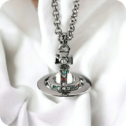 ヴィヴィアン ネックレス Vivienne Westwood プチオーブ ペンダント メンズ レディース 63020098-S001 ブラック アクセサリー 63020098-S001