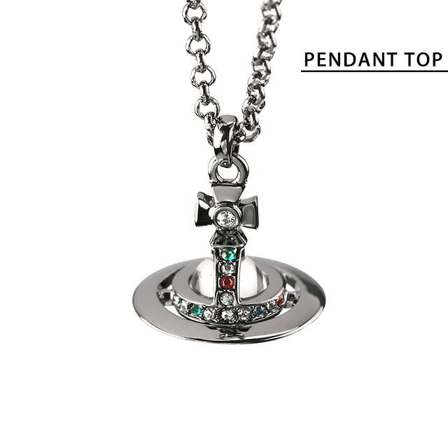 ヴィヴィアン ネックレス Vivienne Westwood プチオーブ ペンダント メンズ レディース 63020098-S001 ブラック アクセサリー 63020098-S001
