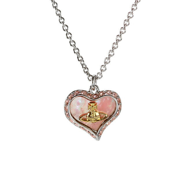 ヴィヴィアン ウエストウッド ネックレス レディース ブランド Vivienne Westwood PETRA 63020103 02P659 シルバー ピンク アクセサリー 63020103-02P659