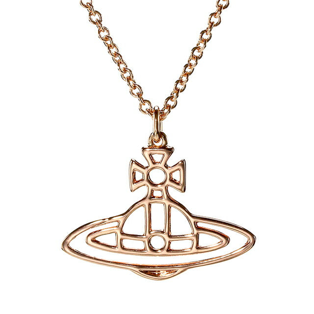 ヴィヴィアン ネックレス レディース ブランド THIN LINES FLAT ORB 63020260-G002 ピンクゴールド アクセサリー ビビアン 63020260-G002