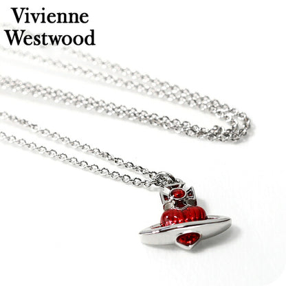 ヴィヴィアン ウエストウッド ネックレス レディース ブランド Vivienne Westwood Fabianna Bas Relief 630203HS 02P420 シルバー レッド 630203HS-02P420