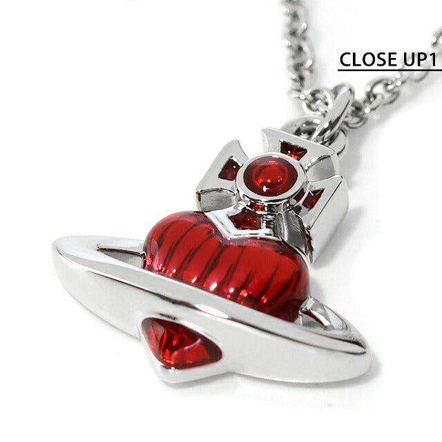 ヴィヴィアン ウエストウッド ネックレス レディース ブランド Vivienne Westwood Fabianna Bas Relief 630203HS 02P420 シルバー レッド 630203HS-02P420