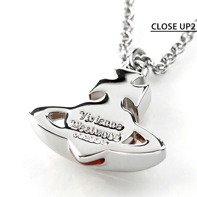 ヴィヴィアン ウエストウッド ネックレス レディース ブランド Vivienne Westwood Fabianna Bas Relief 630203HS 02P420 シルバー レッド 630203HS-02P420