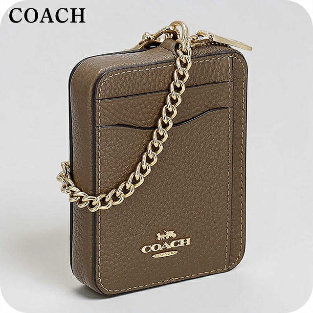 コーチ コインケース コンパクト レディース ブランド COACH Cambodia 6303 IMV2R カーキブラウン 小銭入れ 小さい 高級 おしゃれ プレゼント 実用的 かわいい