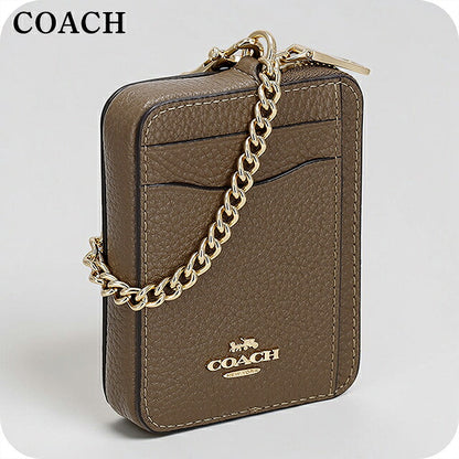 コーチ コインケース コンパクト レディース ブランド COACH Cambodia 6303 IMV2R カーキブラウン 小銭入れ 小さい 高級 おしゃれ プレゼント 実用的 かわいい