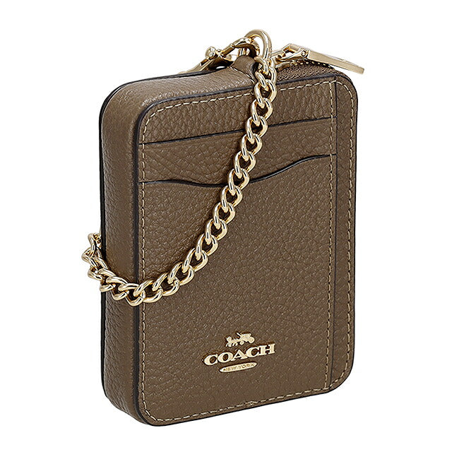 コーチ コインケース コンパクト レディース ブランド COACH Cambodia 6303 IMV2R カーキブラウン 小銭入れ 小さい 高級 おしゃれ プレゼント 実用的 かわいい
