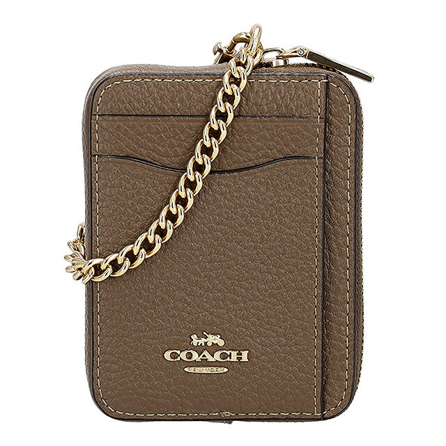 コーチ コインケース コンパクト レディース ブランド COACH Cambodia 6303 IMV2R カーキブラウン 小銭入れ 小さい 高級 おしゃれ プレゼント 実用的 かわいい