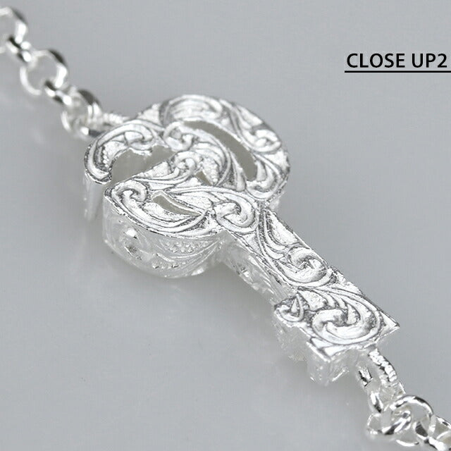 グッチ ブレスレット メンズ レディース ブランド ダブルG スターリングシルバー キー 鍵 632207 J8400 8106 シルバー アクセサリー 632207-J8400-8106-18