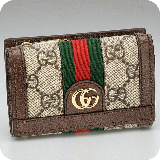 グッチ 二つ折り財布 レディース ブランド GUCCI 658610-AACFE 9543 ベージュ/ホワイト ウォレット 高級 おしゃれ プレゼント 実用的
