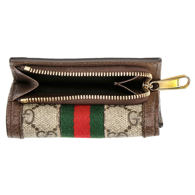 グッチ 二つ折り財布 レディース ブランド GUCCI 658610-AACFE 9543 ベージュ/ホワイト ウォレット 高級 おしゃれ プレゼント 実用的