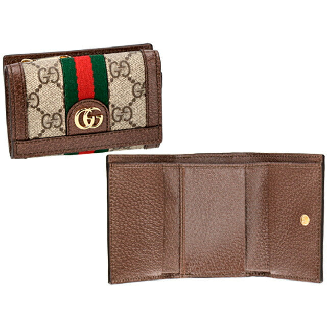 グッチ 二つ折り財布 レディース ブランド GUCCI 658610-AACFE 9543 ベージュ/ホワイト ウォレット 高級 おしゃれ プレゼント 実用的