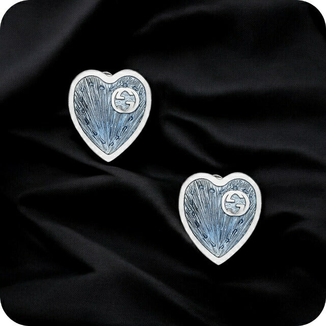 グッチ ピアス レディース ブランド GUCCI 645547-J8410 シルバー/ブルー 645547-J8410-8183