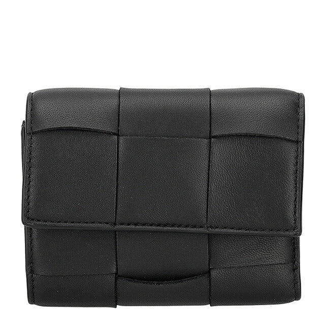 ボッテガ・ヴェネタ 三つ折り財布 三折財布 レディース ブランド BOTTEGA VENETA レザー Italy 651372-V3UO1 8425 ブラック