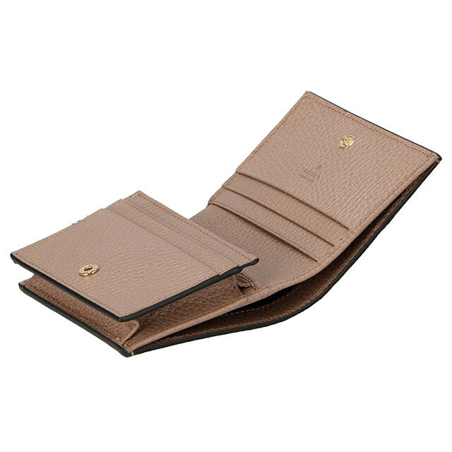 グッチ 二つ折り財布 レディース ブランド GUCCI 658610-AAE5E 1069 ブラック/ブラウン ウォレット 高級 おしゃれ プレゼント 実用的