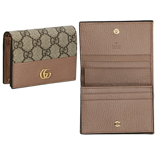 グッチ 二つ折り財布 レディース ブランド GUCCI 658610-AAE5E 1069 ブラック/ブラウン ウォレット 高級 おしゃれ プレゼント 実用的