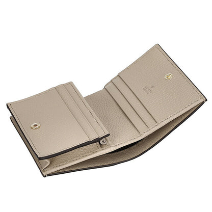 グッチ 二つ折り財布 レディース ブランド GUCCI 658610-AACFE 9543 ベージュ/ホワイト ウォレット 高級 おしゃれ プレゼント 実用的