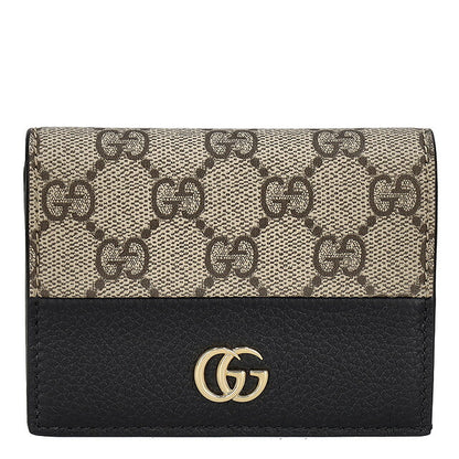 グッチ 二つ折り財布 レディース ブランド GUCCI 658610-AAE5E 1069 ブラック/ブラウン ウォレット 高級 おしゃれ プレゼント 実用的
