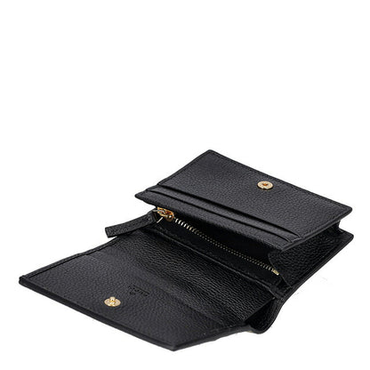 グッチ 二つ折り財布 レディース ブランド GUCCI 658610-AAE5E 1069 ブラック/ブラウン ウォレット 高級 おしゃれ プレゼント 実用的