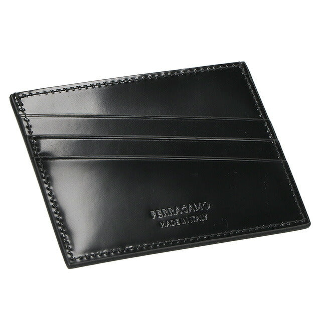 フェラガモ カードケース メンズ ブランド Ferragamo 661204CALF NER 764 207 ブラック 661204CALF-NER-764-207
