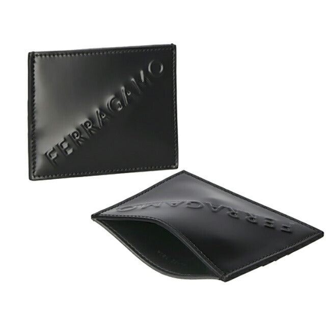 フェラガモ カードケース メンズ ブランド Ferragamo 661204CALF NER 764 207 ブラック 661204CALF-NER-764-207