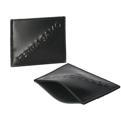 フェラガモ カードケース メンズ ブランド Ferragamo 661204CALF NER 764 207 ブラック 661204CALF-NER-764-207
