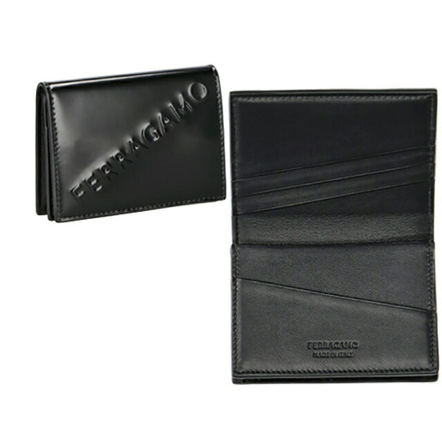 フェラガモ 名刺入れ メンズ ブランド Ferragamo 661211CALF NER 764 217 ブラック 661211CALF-NER-764-217