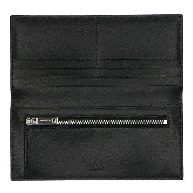 フェラガモ 長財布 メンズ ブランド Ferragamo 661331CALF NER 770 106 ブラック 661331CALF-NER-770-106