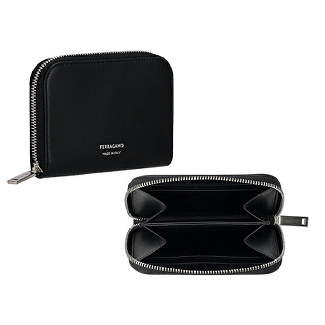 フェラガモ カードケース メンズ ブランド Ferragamo 661336CALF NER 770 114 ブラック 661336CALF-NER-770-114