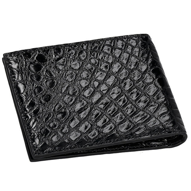 フェラガモ 二つ折り財布 メンズ ブランド Ferragamo 661451ALLIGATOR NER 776 198 ブラック 661451ALLIGATOR-NER-776-198