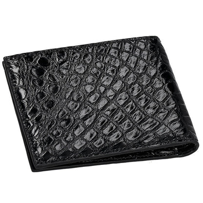 フェラガモ 二つ折り財布 メンズ ブランド Ferragamo 661451ALLIGATOR NER 776 198 ブラック 661451ALLIGATOR-NER-776-198