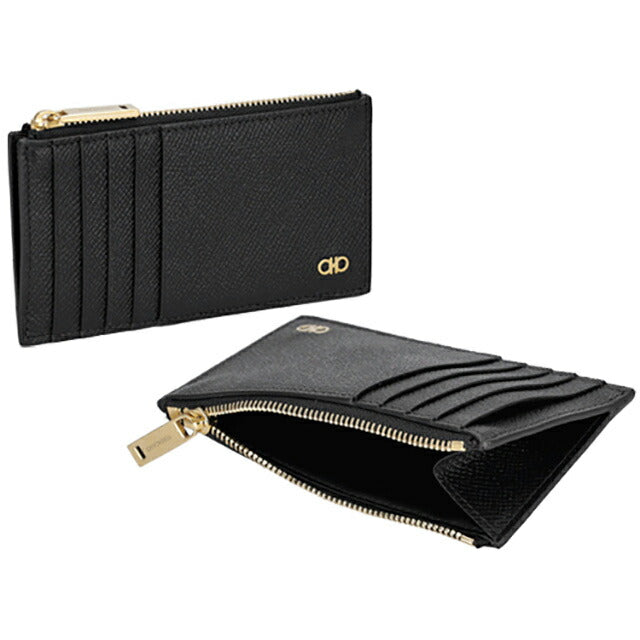 フェラガモ カードケース メンズ ブランド Ferragamo 661453CALF NERRT 775 663 ブラック 661453CALF-NERRT-775-663