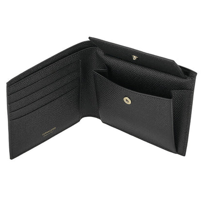 フェラガモ 二つ折り財布 メンズ ブランド Ferragamo 661454CALF NER 775 646 ブラック 661454CALF-NER-775-646