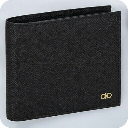 フェラガモ 二つ折り財布 メンズ ブランド Ferragamo 661454CALF NER 775 646 ブラック 661454CALF-NER-775-646