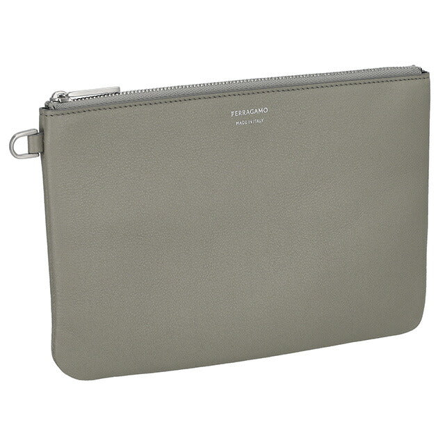フェラガモ ポーチ メンズ レディース ブランド Ferragamo 661466CALF NE AG 776 211 グレー/ブラック 661466CALF-NE-AG-776-211