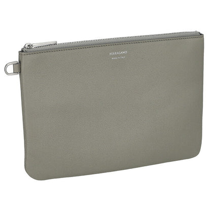 フェラガモ ポーチ メンズ レディース ブランド Ferragamo 661466CALF NE AG 776 211 グレー/ブラック 661466CALF-NE-AG-776-211
