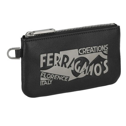 フェラガモ ポーチ メンズ レディース ブランド Ferragamo 661466CALF NE AG 776 211 グレー/ブラック 661466CALF-NE-AG-776-211