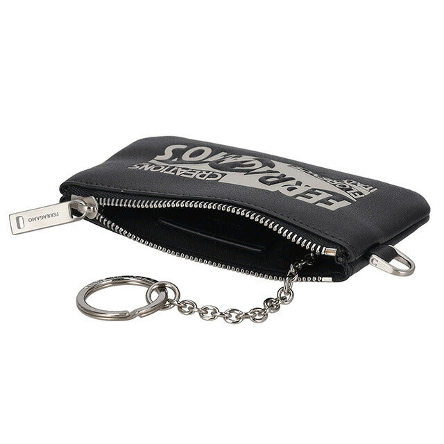 フェラガモ ポーチ メンズ レディース ブランド Ferragamo 661466CALF NE AG 776 211 グレー/ブラック 661466CALF-NE-AG-776-211
