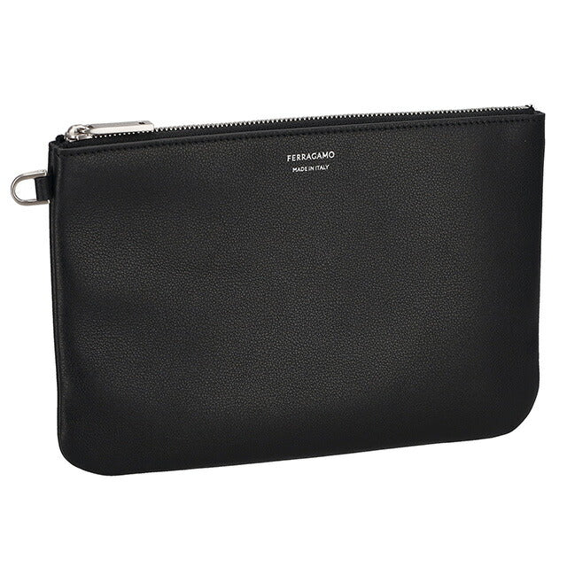 フェラガモ ポーチ メンズ レディース ブランド Ferragamo 661466CALF YE NE 776 210 ブラック/イエロー 661466CALF-YE-NE-776-210