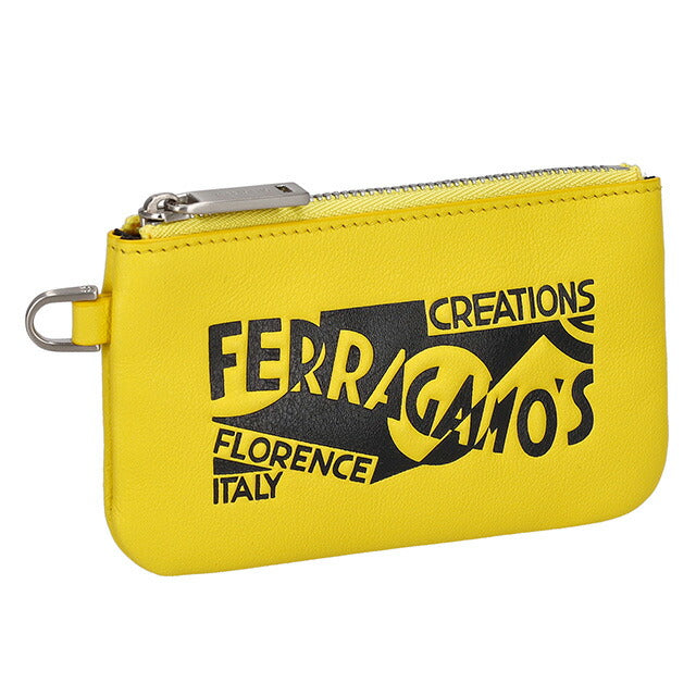 フェラガモ ポーチ メンズ レディース ブランド Ferragamo 661466CALF YE NE 776 210 ブラック/イエロー 661466CALF-YE-NE-776-210
