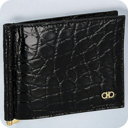 フェラガモ カードケース メンズ ブランド Ferragamo 661475ALLIGATOR NERR 776 477 ブラック 661475ALLIGATOR-NERR-776-477