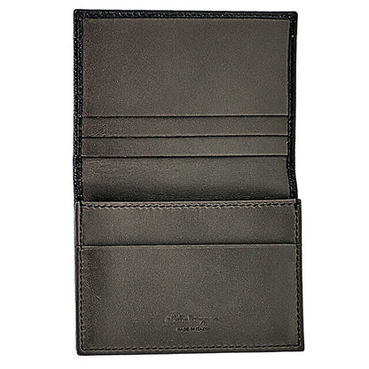 フェラガモ 名刺入れ メンズ ブランド Ferragamo 66A062PEBBLE NE DR 733 302 ブラック 66A062PEBBLE-NE-DR-733-302