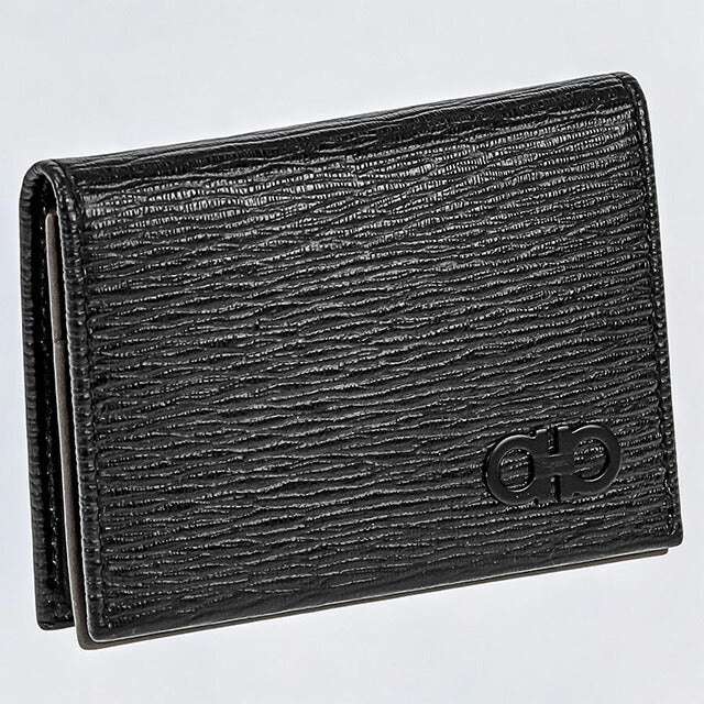 フェラガモ 名刺入れ メンズ ブランド Ferragamo 66A062PEBBLE NE DR 733 302 ブラック 66A062PEBBLE-NE-DR-733-302