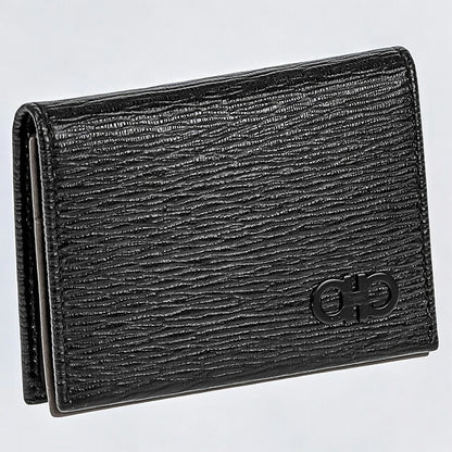 フェラガモ 名刺入れ メンズ ブランド Ferragamo 66A062PEBBLE NE DR 733 302 ブラック 66A062PEBBLE-NE-DR-733-302