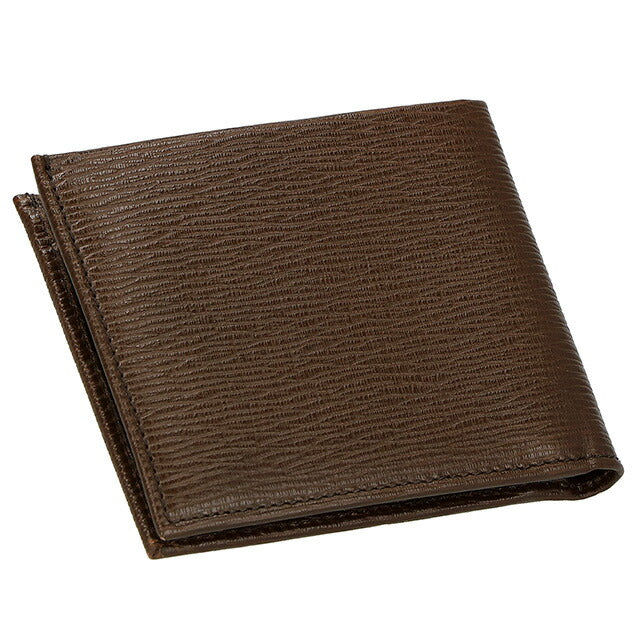 フェラガモ 二つ折り財布 メンズ ブランド Ferragamo 66A065CALF BR NE 753 617 ブラウン 66A065CALF-BR-NE-753-617