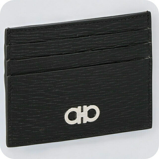 フェラガモ カードケース メンズ ブランド Ferragamo 66A302PEBBLE NE RD 698 914 ブラック/レッド 66A302PEBBLE-NE-RD-698-914