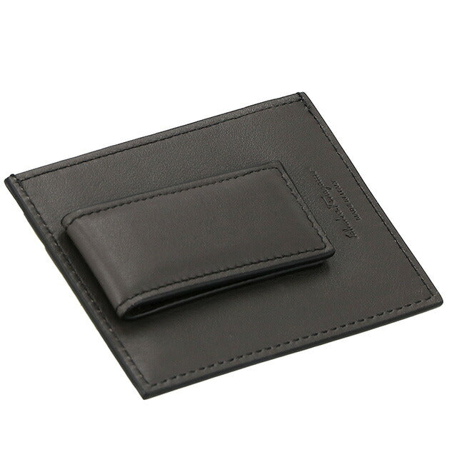 フェラガモ カードケース メンズ ブランド Ferragamo 66A387PEBBLE NER 733 364 ブラック 66A387PEBBLE-NER-733-364