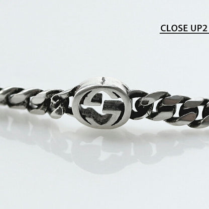 グッチ ブレスレット メンズ ブランド インターロッキングG チェーン シルバー925 678657 J8410 8191 シルバー アクセサリー 678657-J8410-8191-17