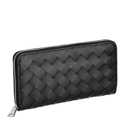 ボッテガ・ヴェネタ 長財布 メンズ ブランド BOTTEGA VENETA 749427-V3US1 8803 ブラック/シルバー ウォレット 高級 おしゃれ プレゼント 実用的
