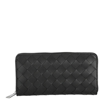 ボッテガ・ヴェネタ 長財布 メンズ ブランド BOTTEGA VENETA 749427-V3US1 8803 ブラック/シルバー ウォレット 高級 おしゃれ プレゼント 実用的
